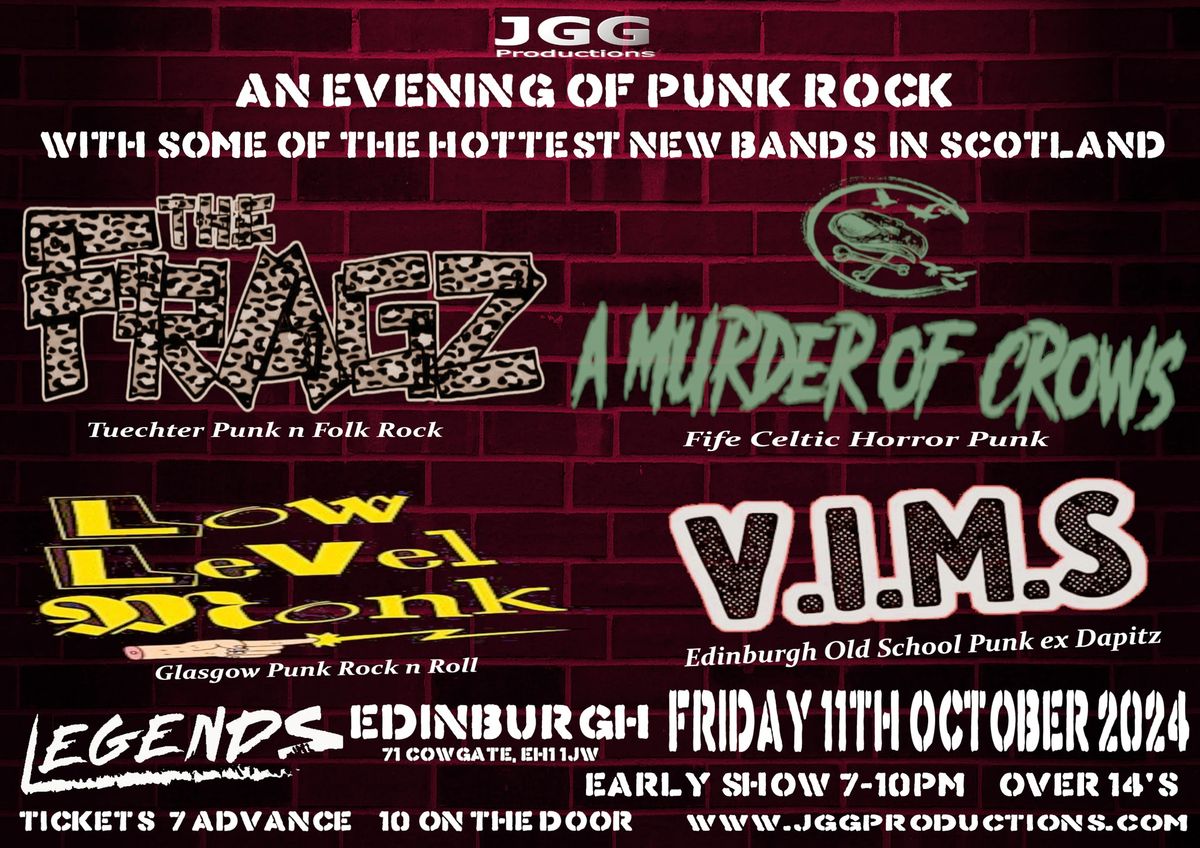  Punk Rock with: A MURDER OF CROWS, THE FRAGZ, LOW LEVEL MONK, V.I.M.S