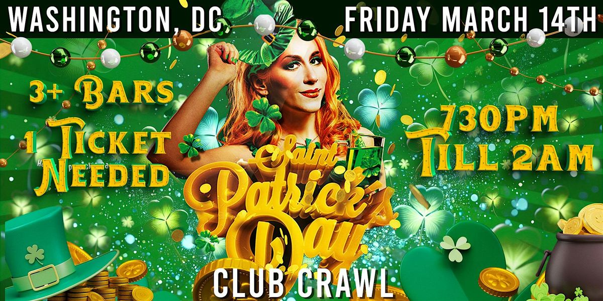 Washington, DC St. Patrick's Day Bar Crawl Party 2025 | Friday, March 14th