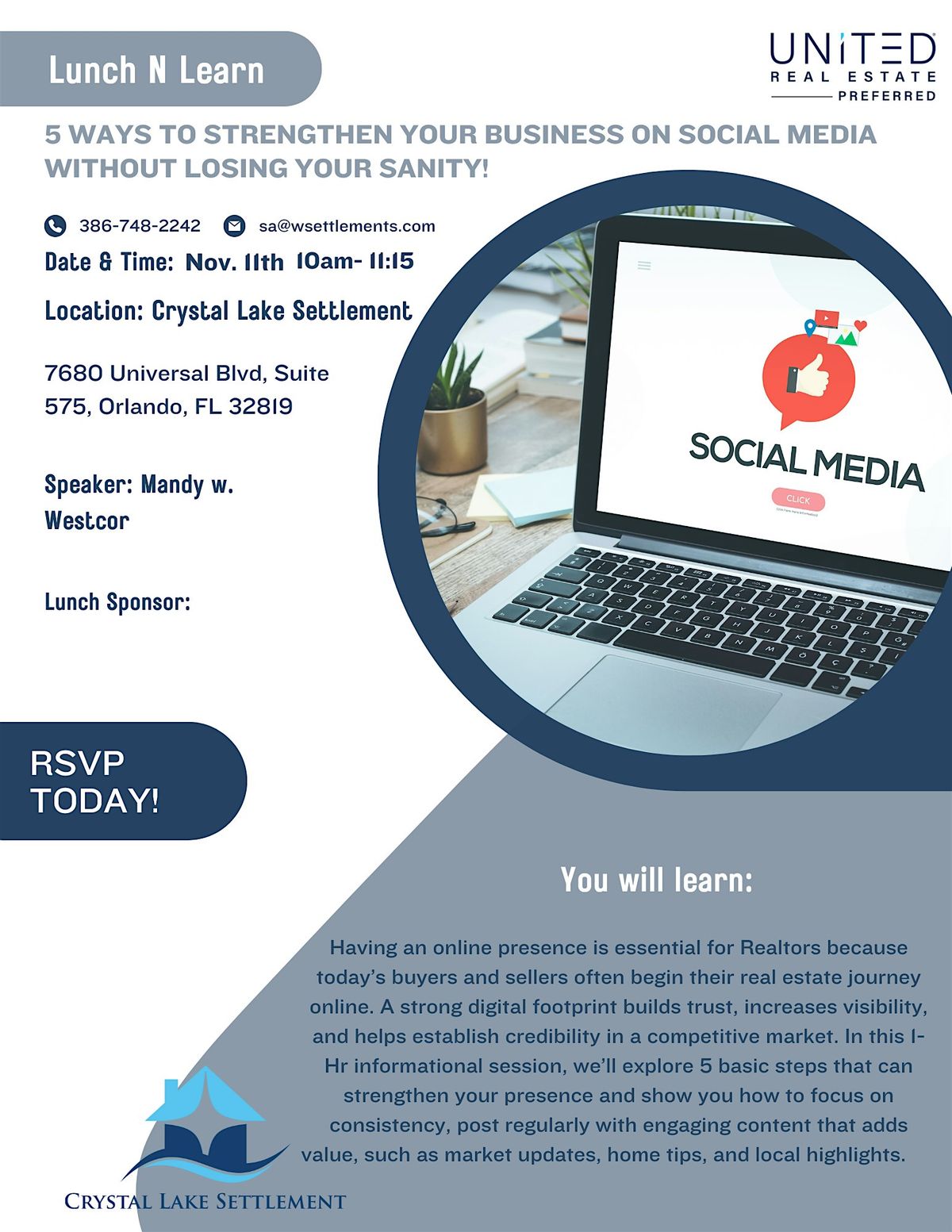 Lunch N Learn | 5 Ways to Strengthen Your Business on Social Media