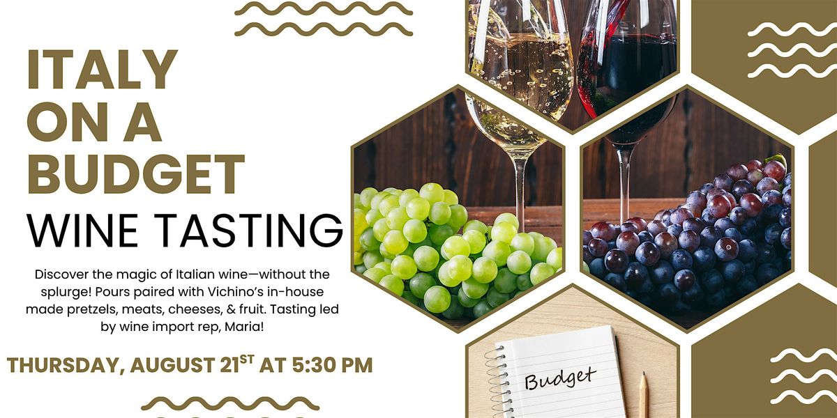 Italy on a Budget Wine Tasting