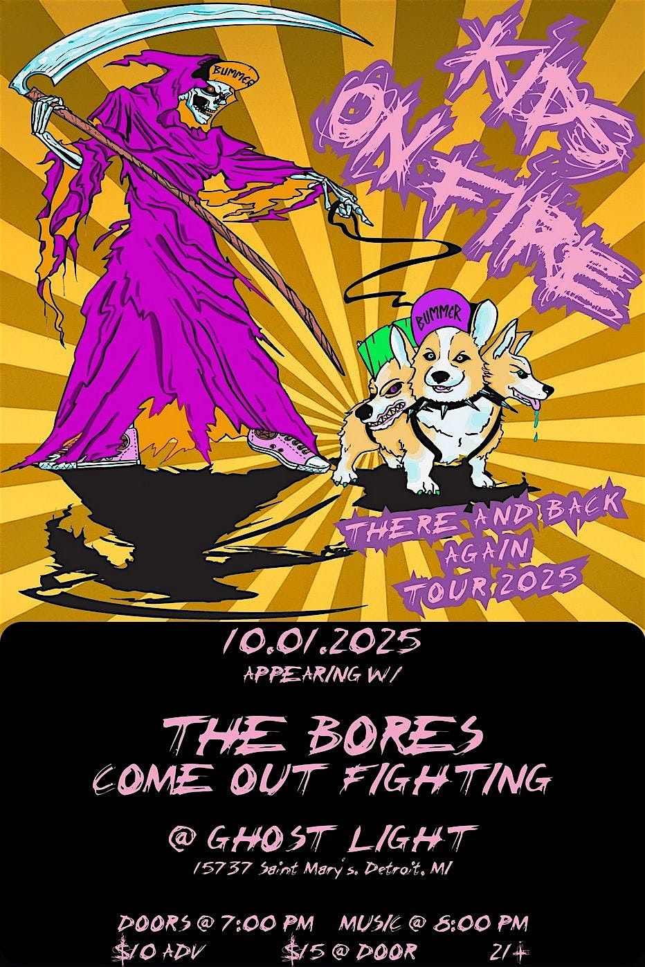 Come Out Fighting, Kids on Fire (WA), The Bores @ Ghost Light
