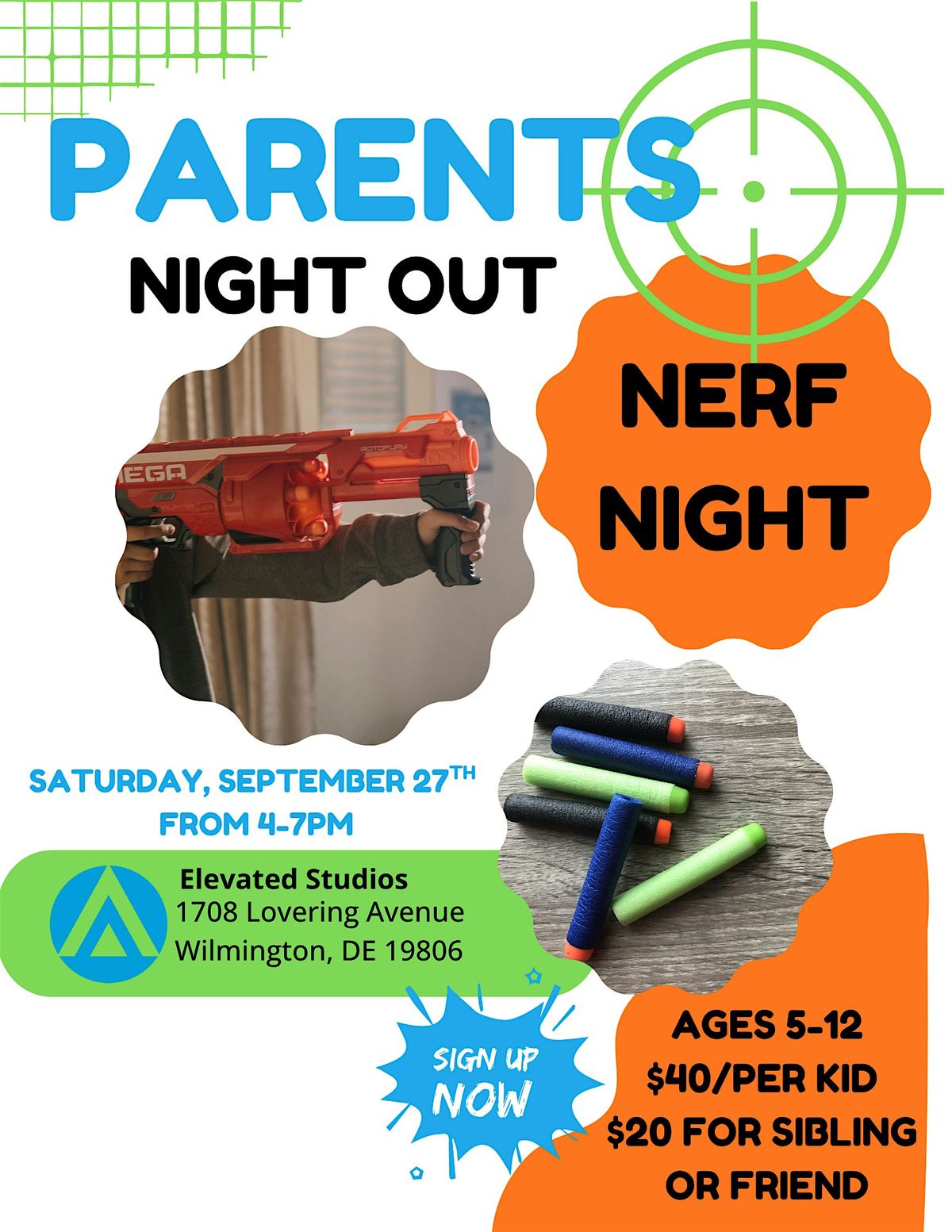 Parent's Night Out:  Nerf Night!
