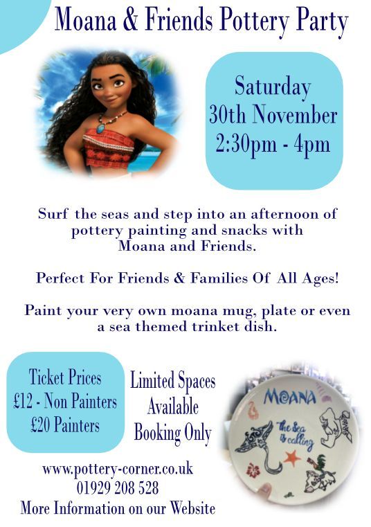 Moana Pottery Party