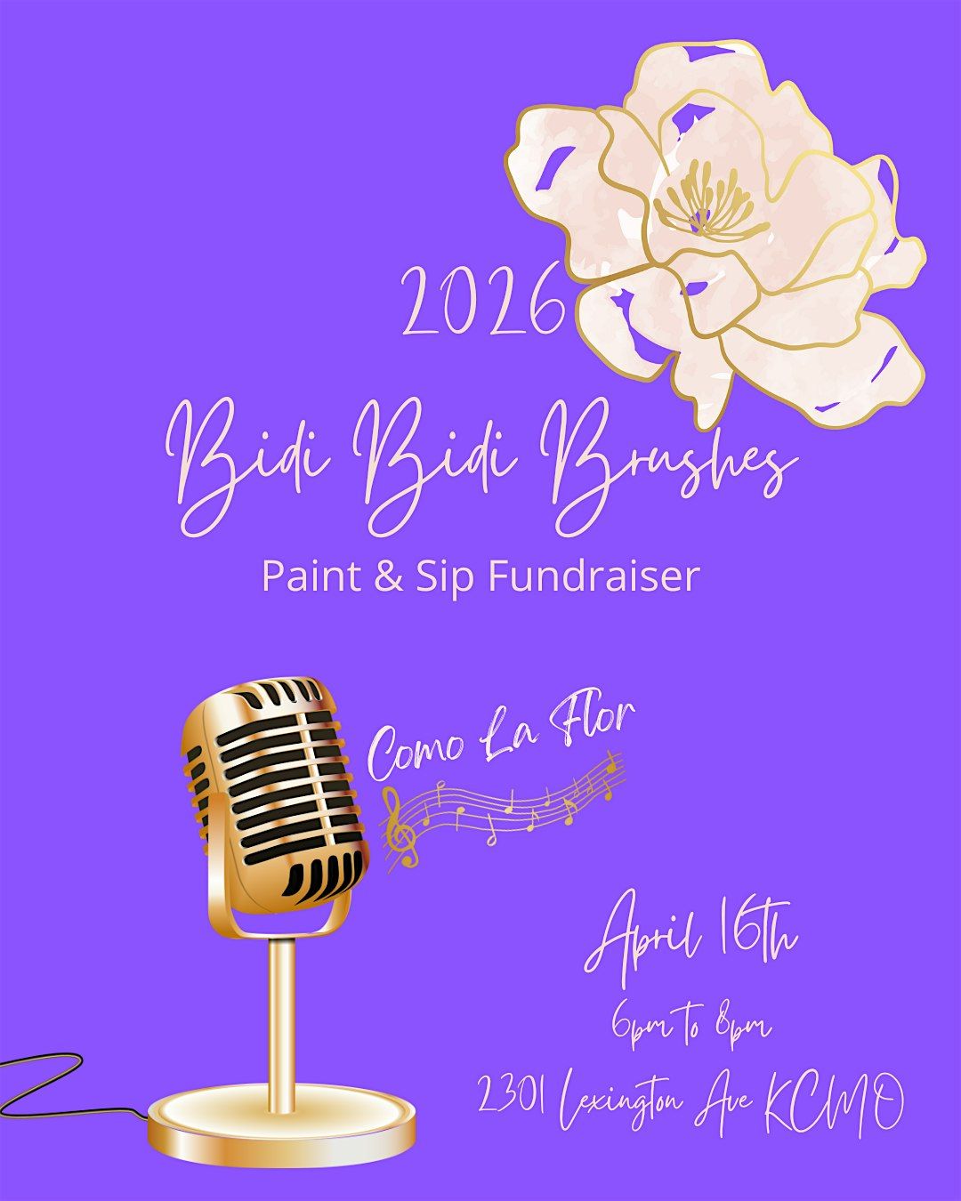 2026 Bidi Bidi Brushes Paint & Sip Fundraiser