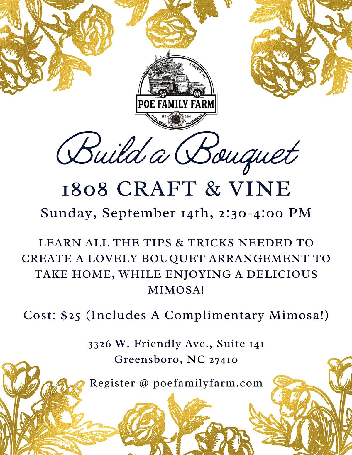 Build A Bouquet @ 1808 Craft & Vine