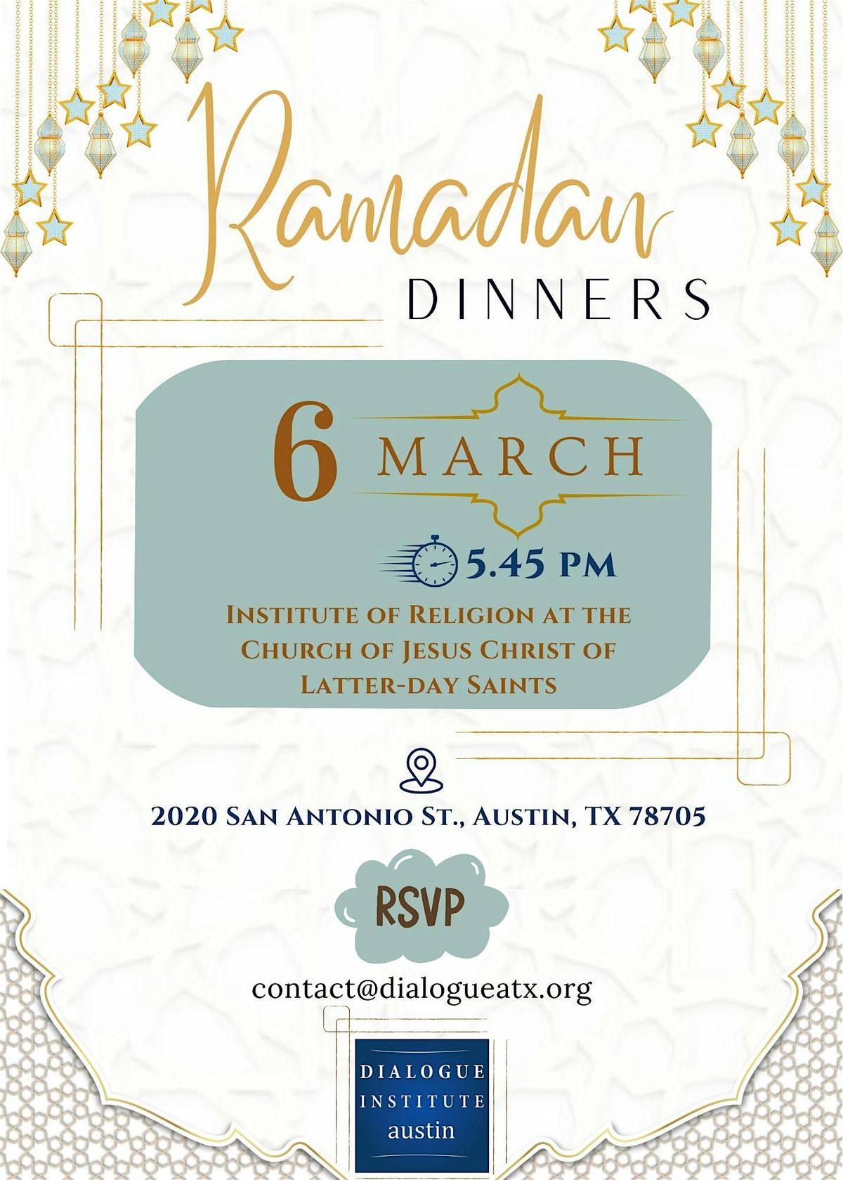 Ramadan Iftar Dinner  @Church of Jesus Christ of Latter-day Saints