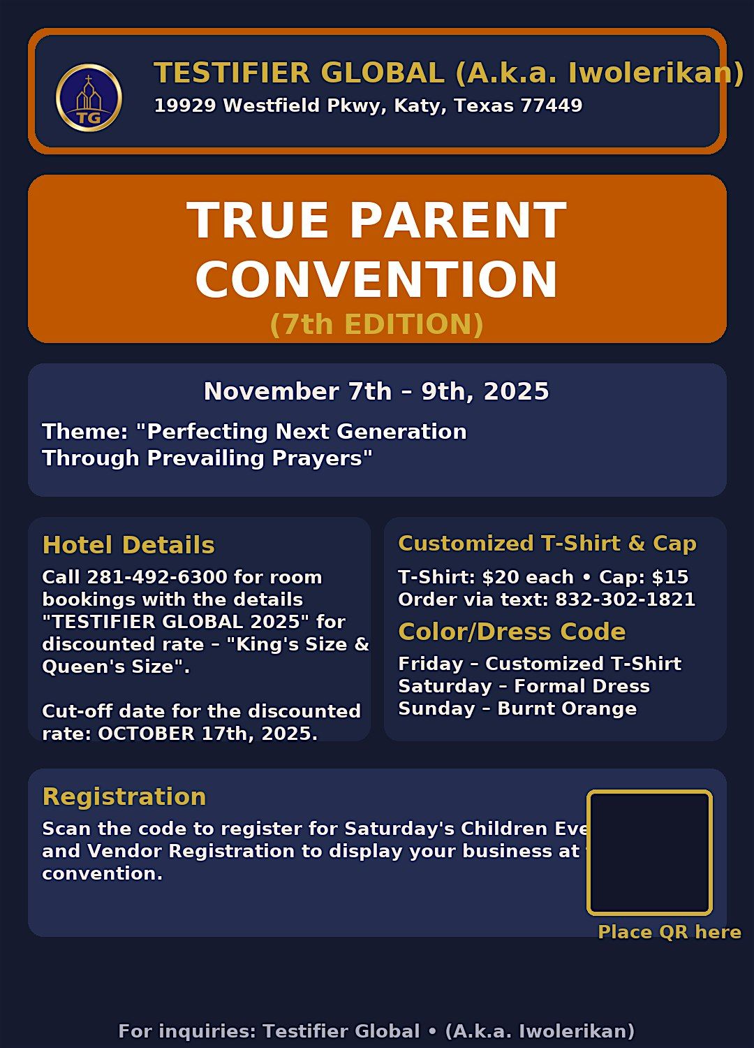 CAC TESTIFIER GLOBAL TRUE PARENT CONVENTION