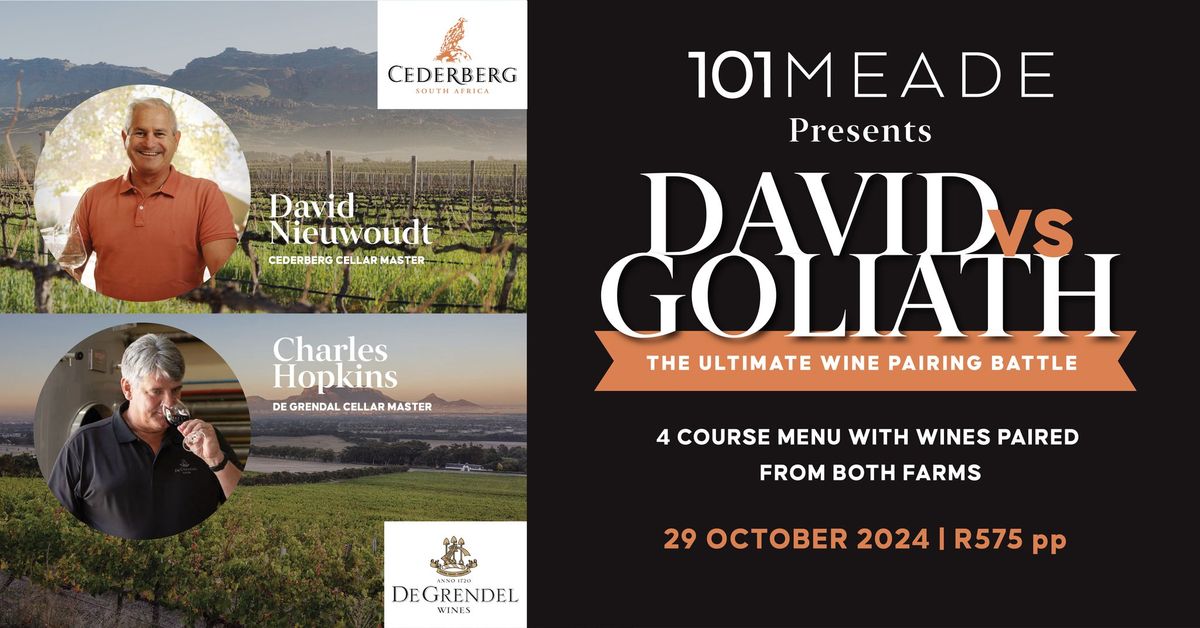 David vs Goliath Wine Pairing Dinner: Cederberg vs De Grendal