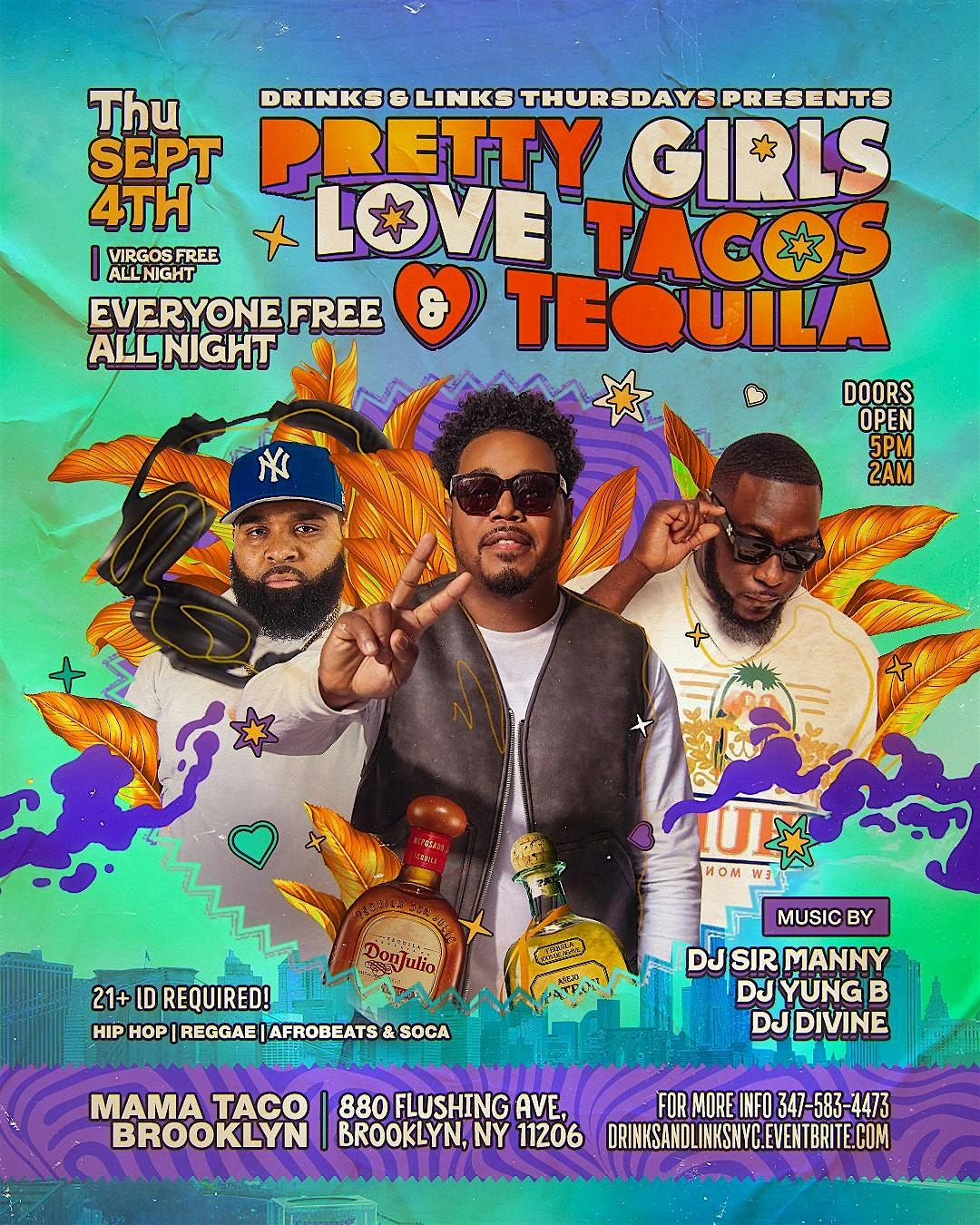Drinks & Links Thursdays At MAMA TACO Everyone Free + Happy Hour Specials