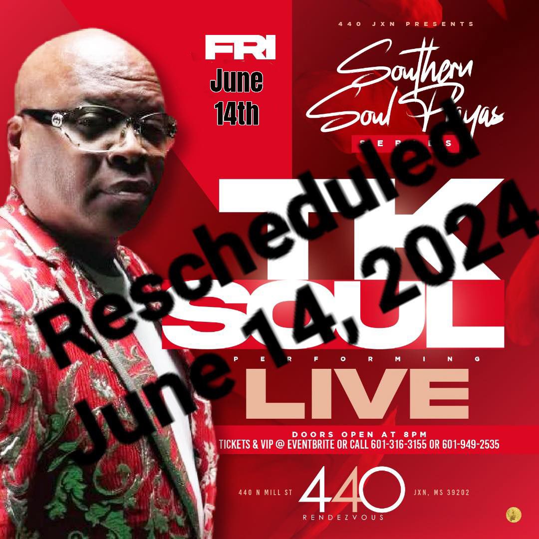 We are delighted to announce TK Soul performing live as part of @440JXN SOUTHERN SOUL PLAYAS LIVE 