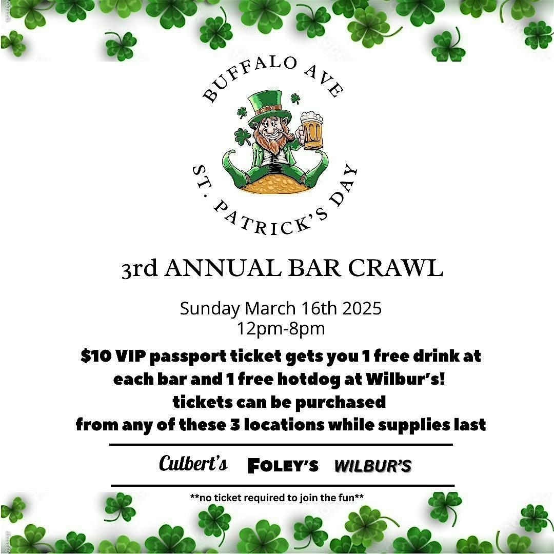 BUFFALO AVENUE ST. PATRICK\u2019S DAY BAR CRAWL