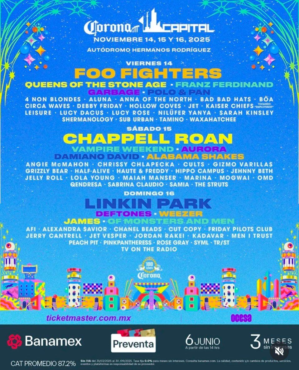 Corona Capital 2025 - Friday - Foo Fighters, Franz Ferdinand and more Tickets