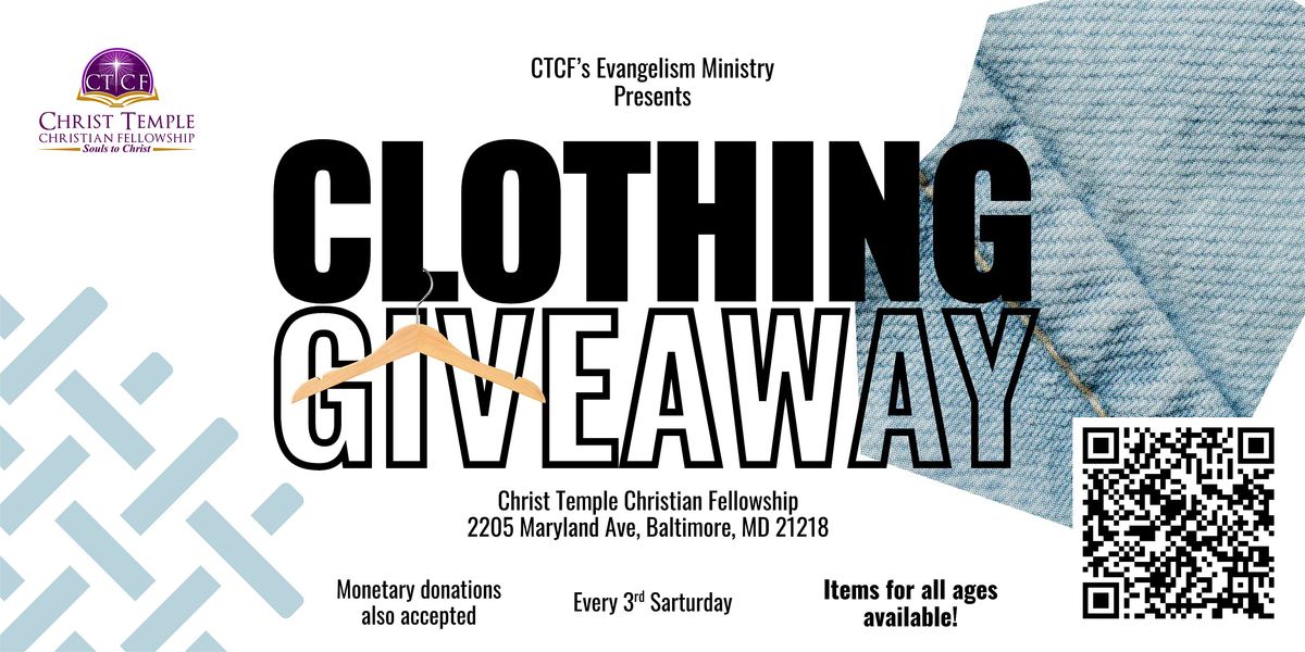 Clothing Giveaway \u2013 4th Saturday