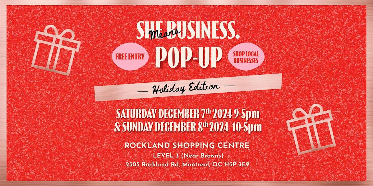 Holiday Pop-Up by She Means Business Montreal