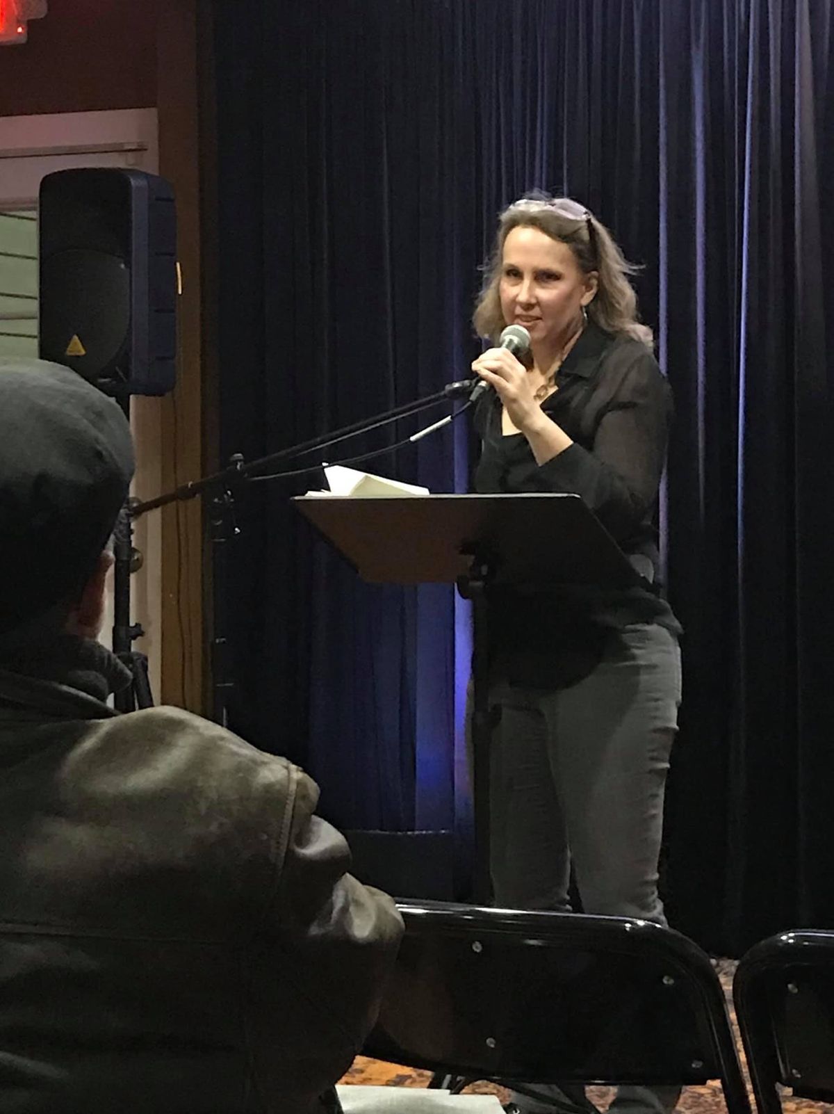 Louise Robertson Features at Poetry Cauldron Open mic (Mandar hosts, limited open mic list)