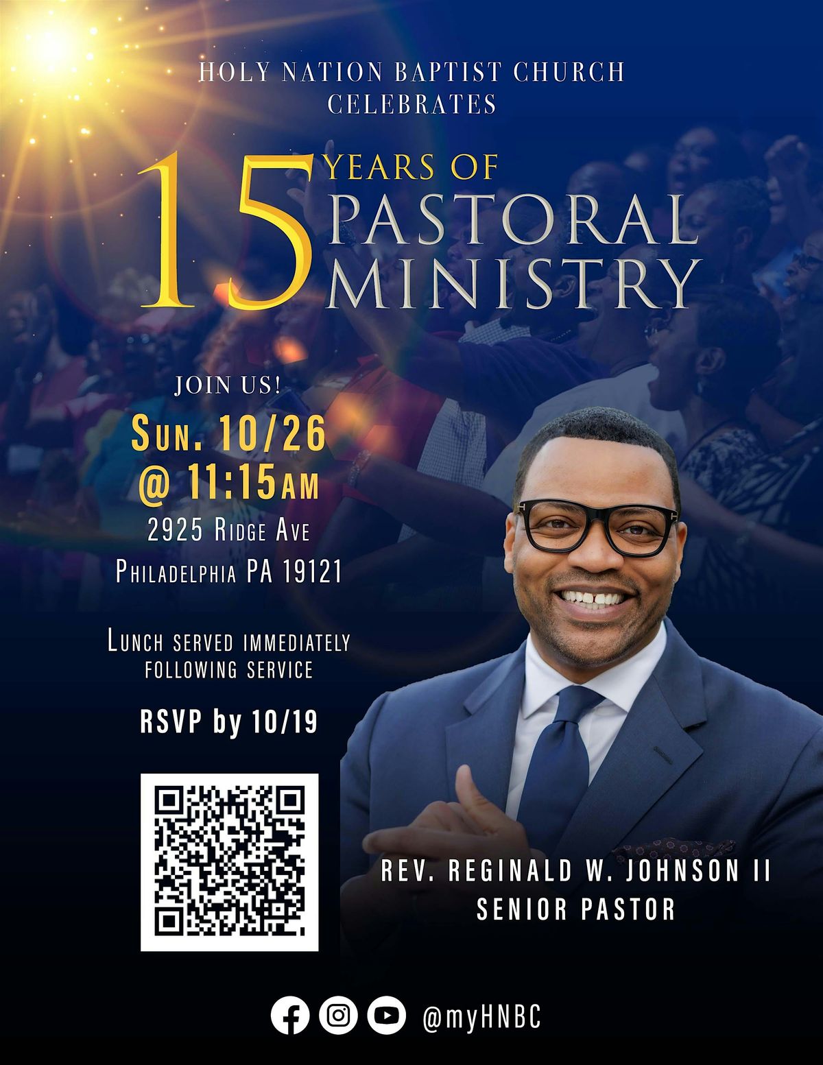 Pastor Johnson\u2019s 15th Pastoral Anniversary Service & Luncheon