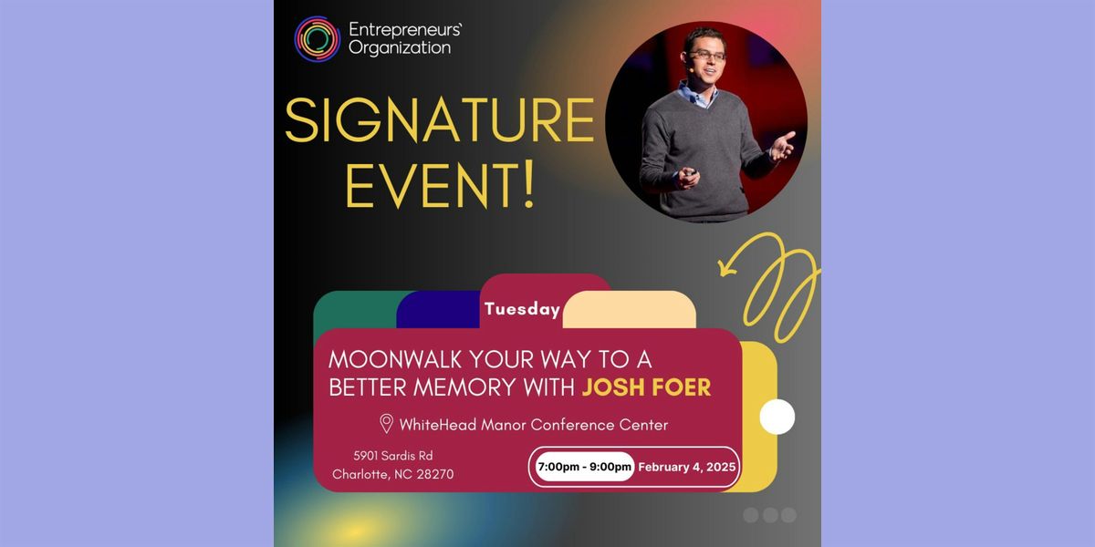 Signature Event-Moonwalk Your Way to a Better Memory with Josh Foer