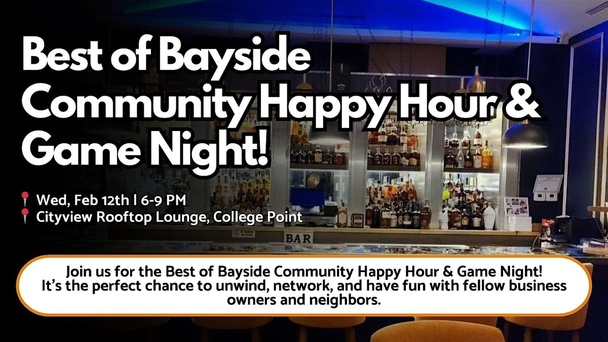 COMMUNITY HAPPY HOUR + GAME NIGHT