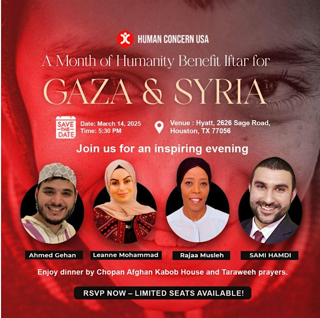 A Month of Humanity - Benefit Iftar for Gaza and Syria