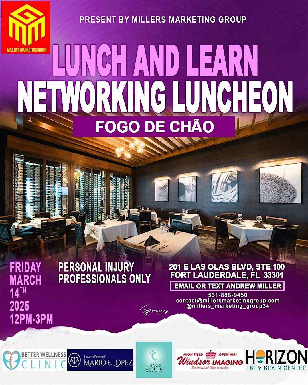 Lunch and learn networking luncheon