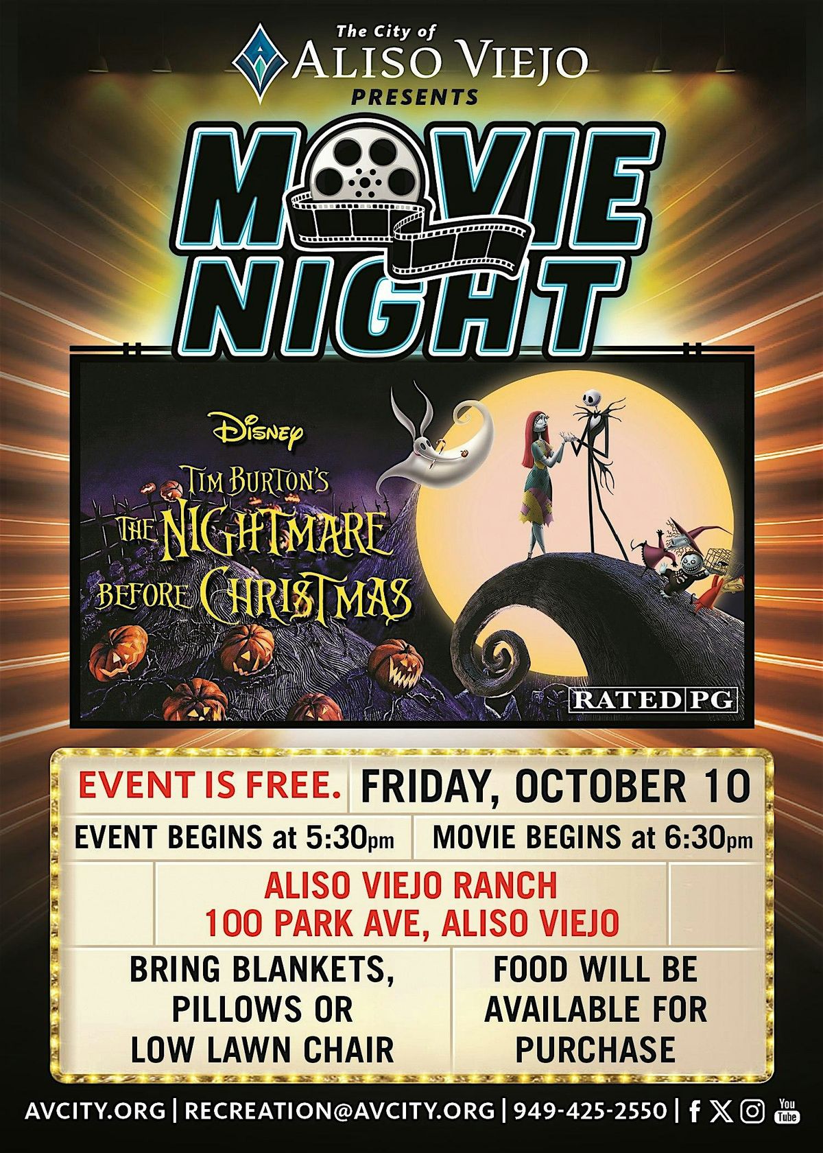 The Nightmare Before Christmas Movie Night