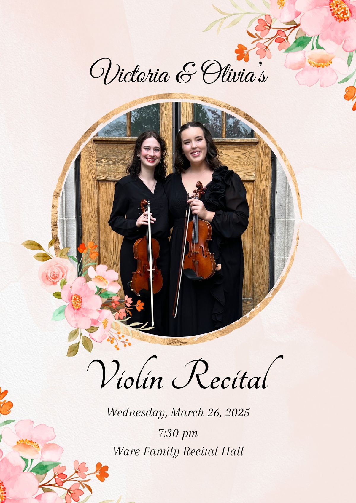 Victoria & Olivia's Violin Recital