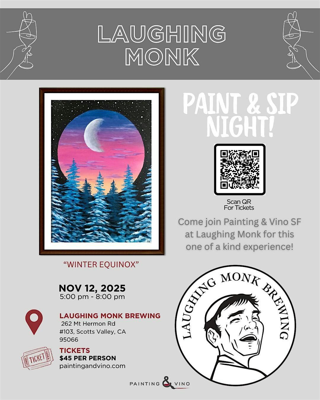 "The Winter Equinox" Paint & Sip @ Laughing Monk Scott's Valley