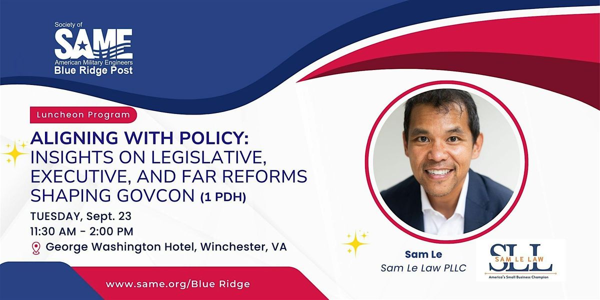 SAME BRP Luncheon - Sept. 23 - FAR Updates (1 PDH)
