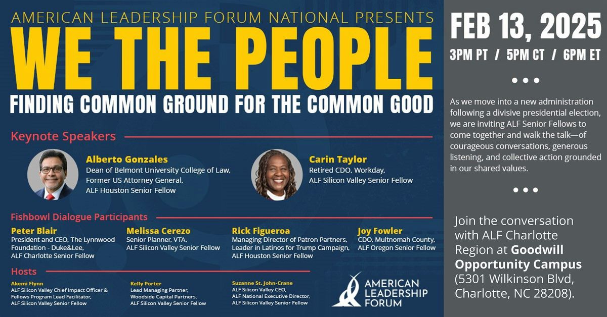 We the People: Finding Common Ground for the Common Good