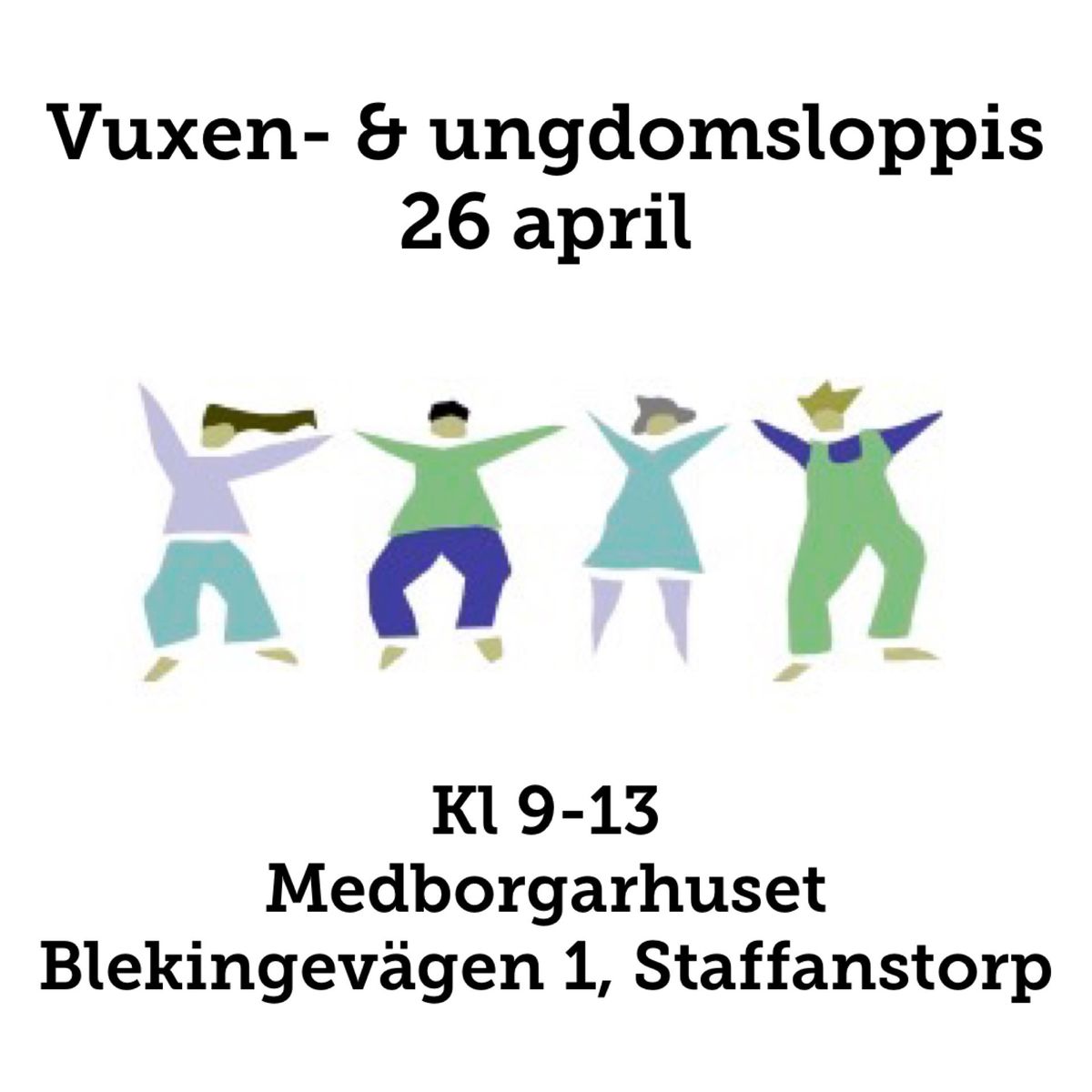 Kl\u00e4dloppis vuxen & ungdom 26 april i Staffanstorp