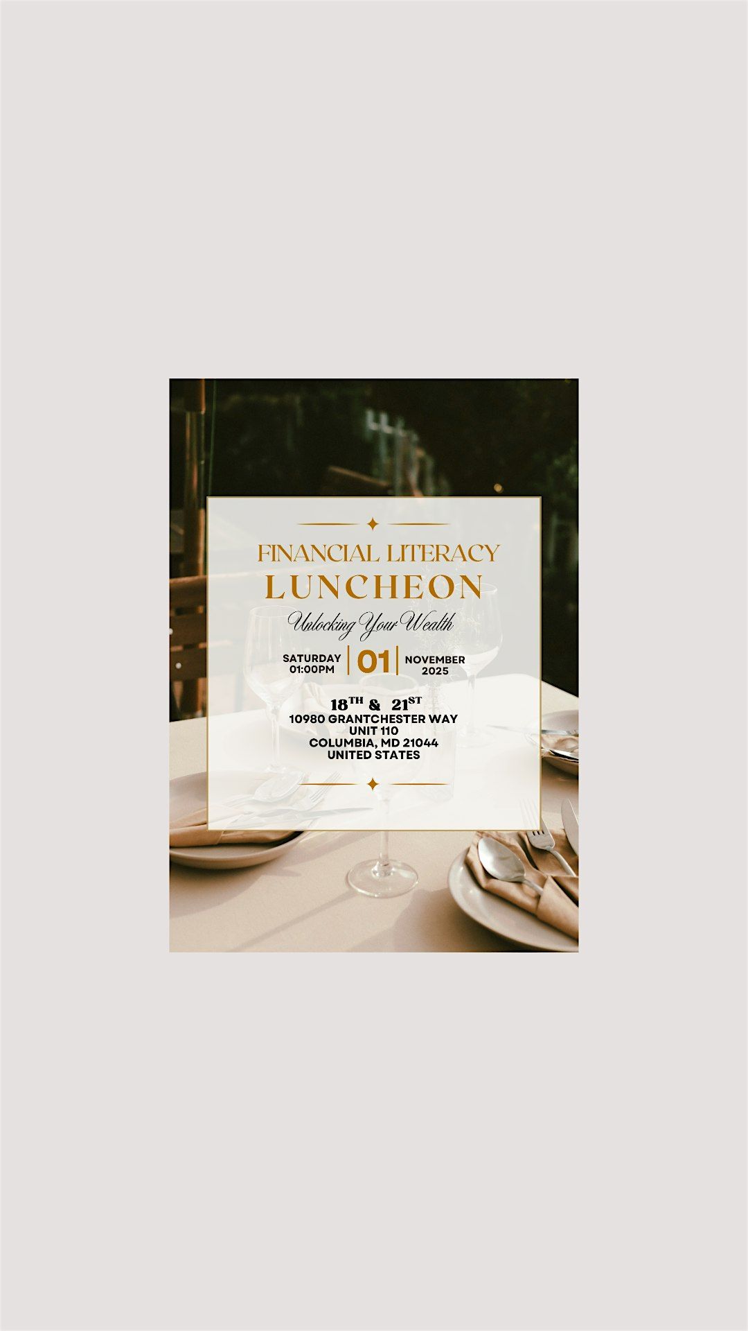 Unlocking Your Wealth: Financial Literacy Luncheon