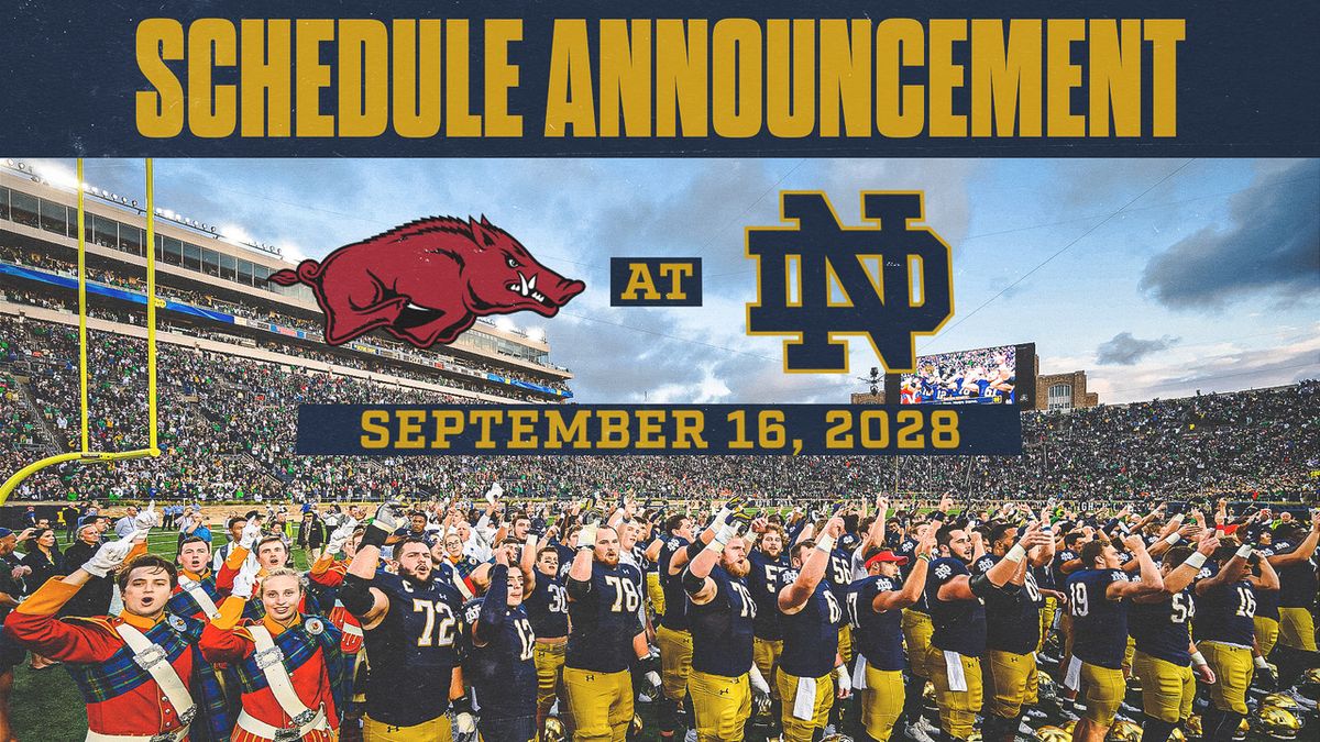 Notre Dame Fighting Irish at Arkansas Razorbacks Football