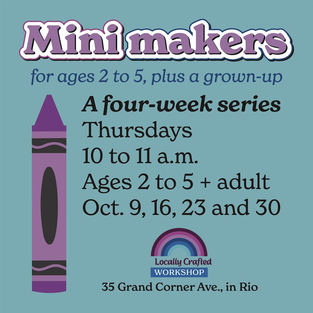 Mini Makers four-week workshop series  in Montgomery County, Md.