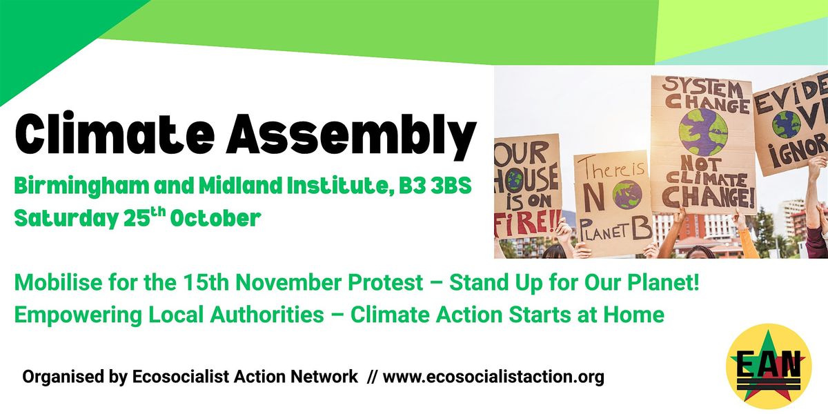 Birmingham Climate Assembly - think global act local!