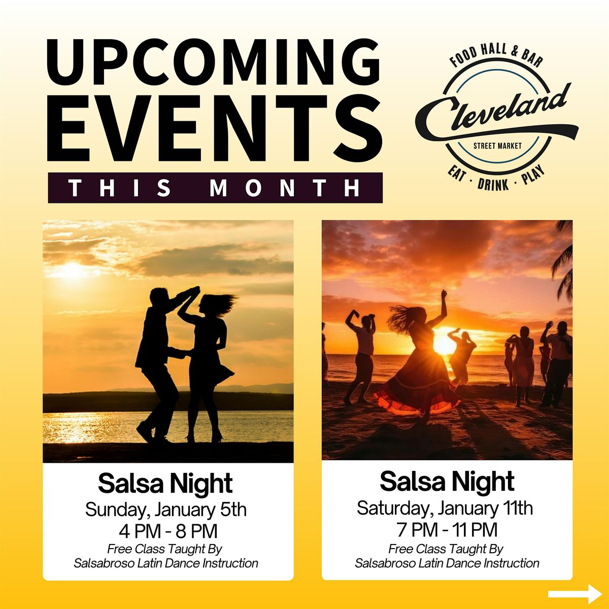 Saturday Salsa 7 PM | Saturday nights were made for salsa!