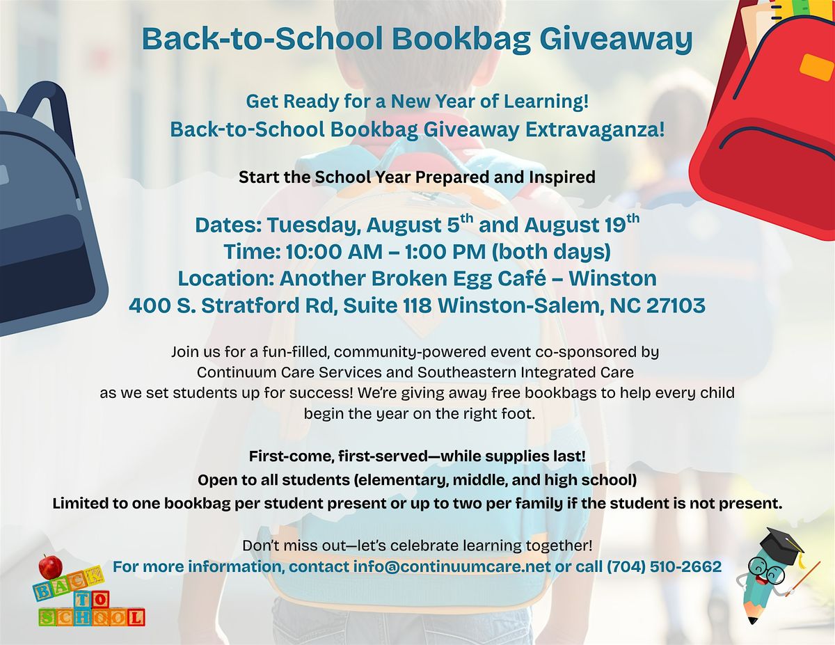 Back-to-School Bookbag Giveaway Extravaganza!