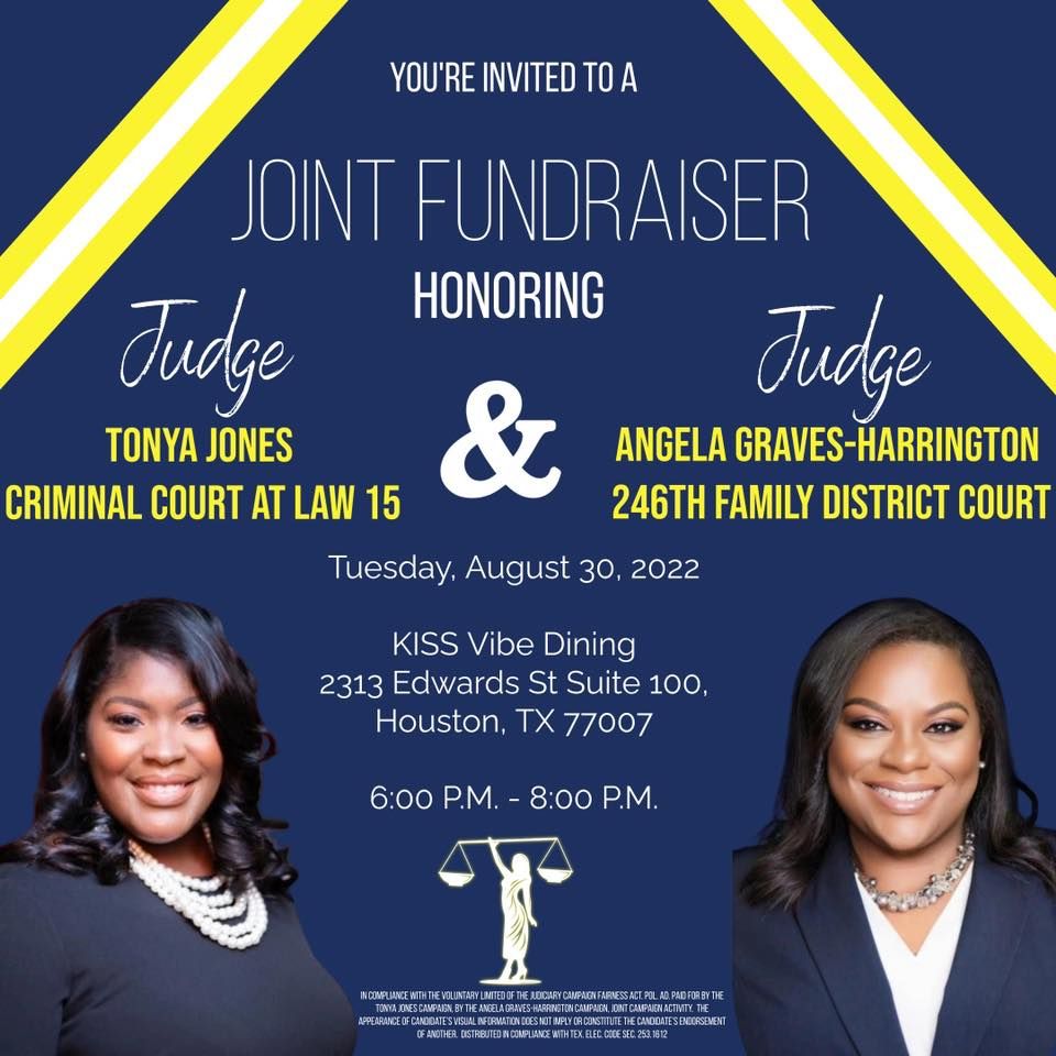 NEW DATE - Joint Fundraiser Honoring Judge Angela Graves-Harrington and Judge Tonya Jones