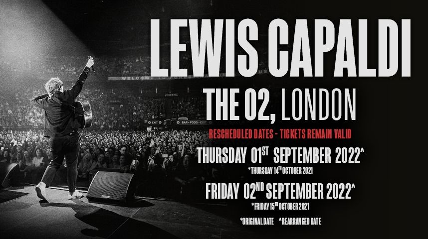 Lewis Capaldi at The O2 arena, The O2, London, 1 September to 2 September