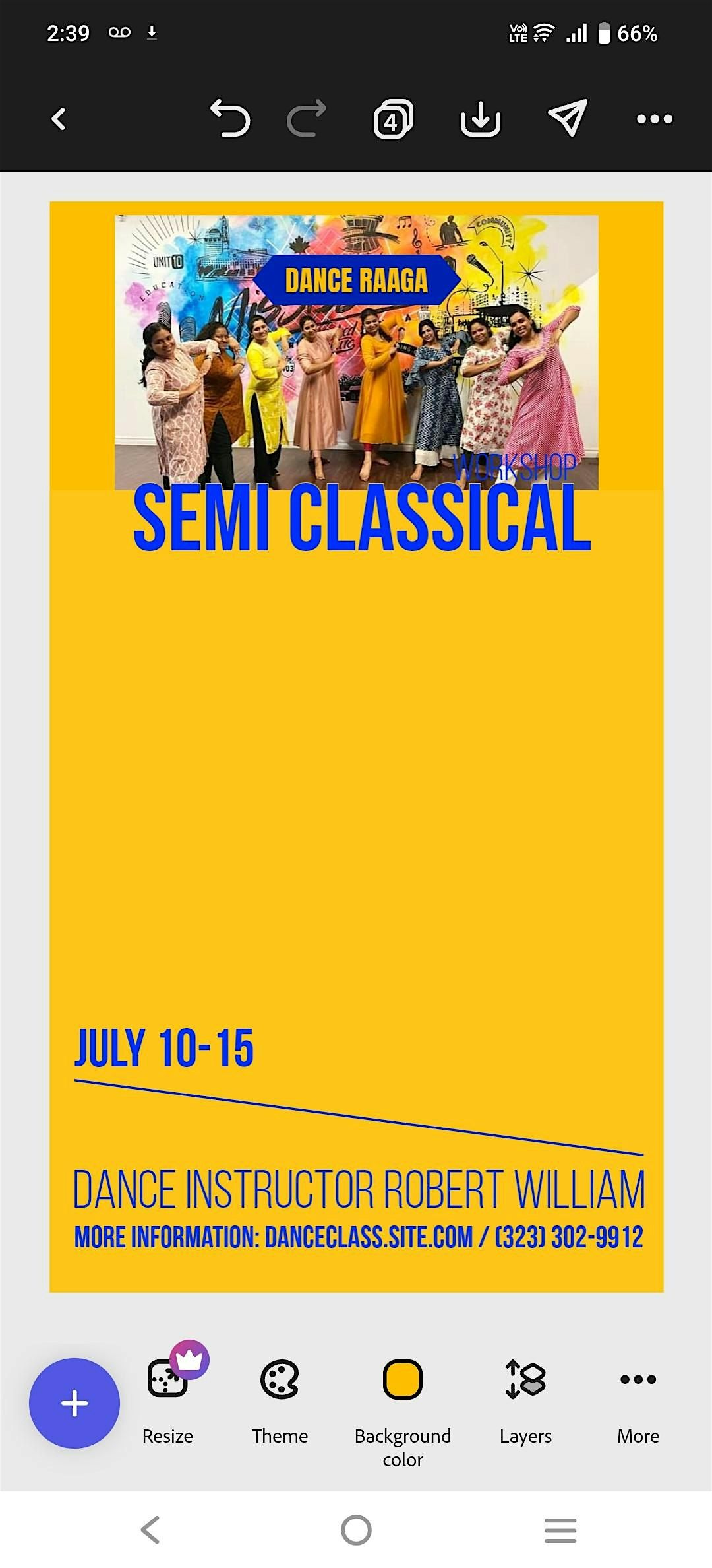 Semi Classical Dance Workshop