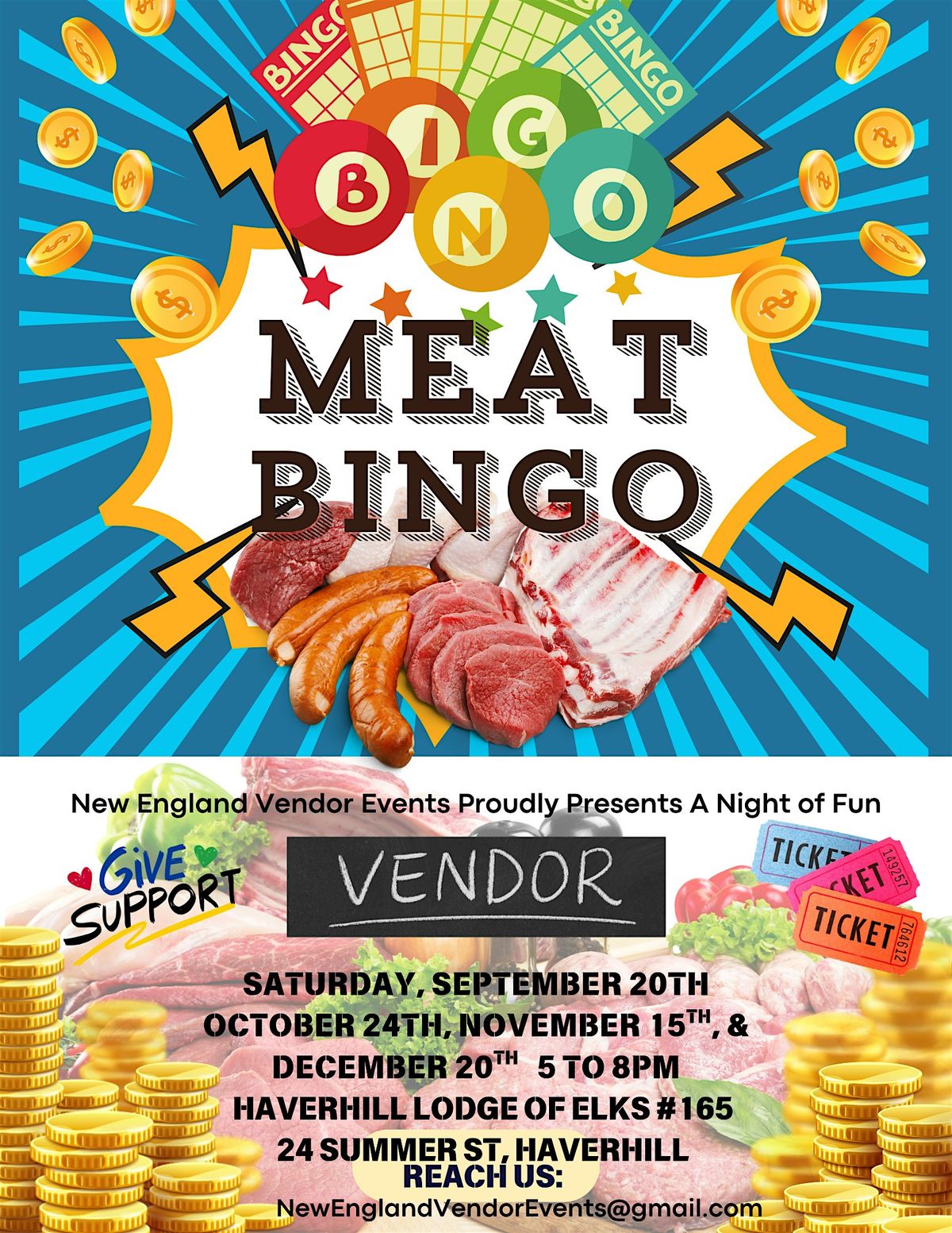 Haverhill Meat Raffle Bingo to benefit Rosie's Kids!