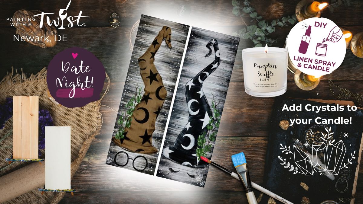 Paint & Sip - Date Night\/Pick Side: A Witch and Wizard Set