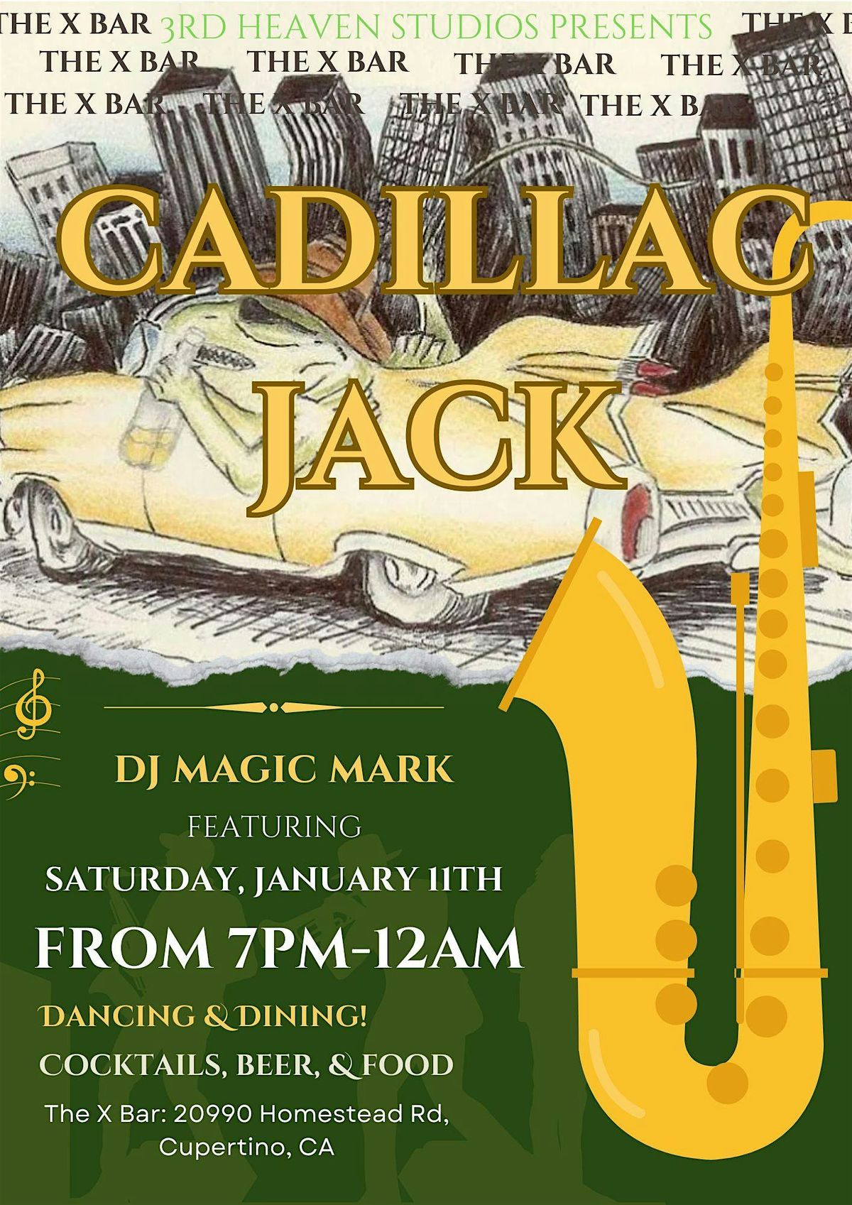 Cadillac Jack with DJ Magic Mark at the X Bar in Cupertino