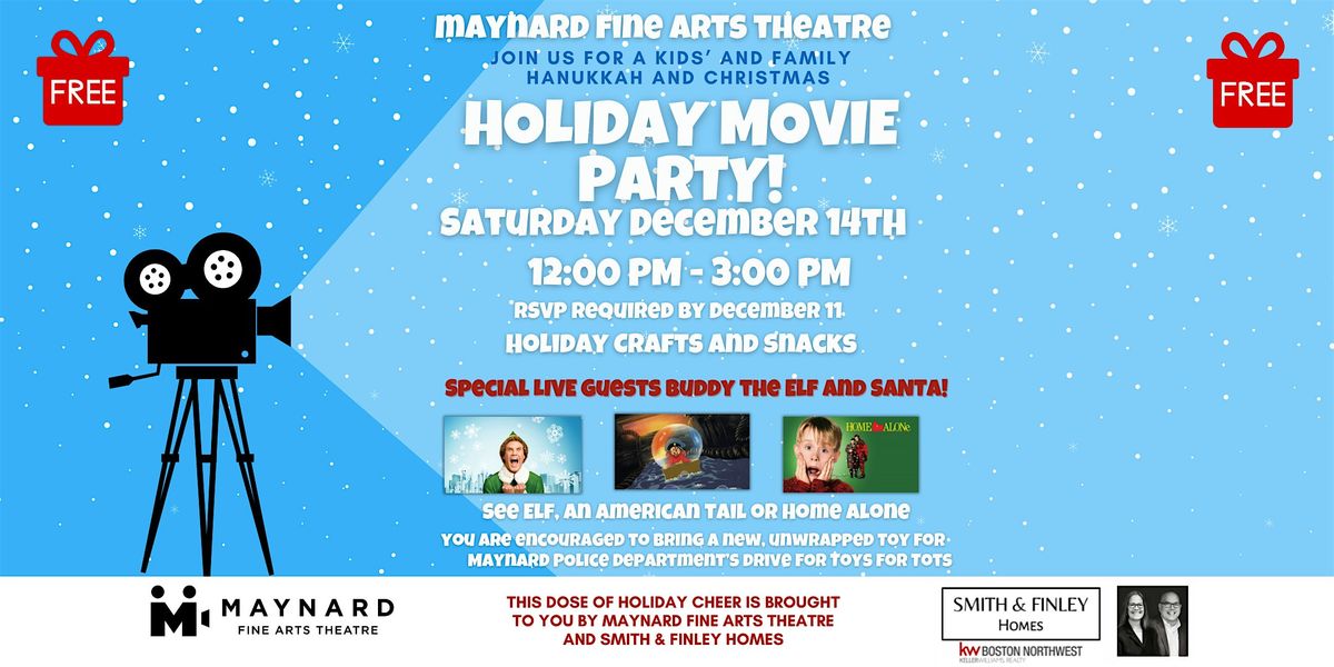 Kids and Families Hanukkah & Christmas Holiday Movie Party!