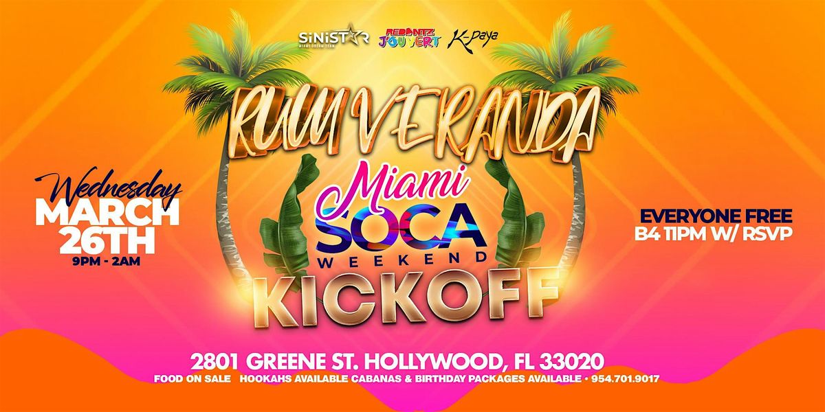 Rum Veranda - Miami Soca Weekend Kick off