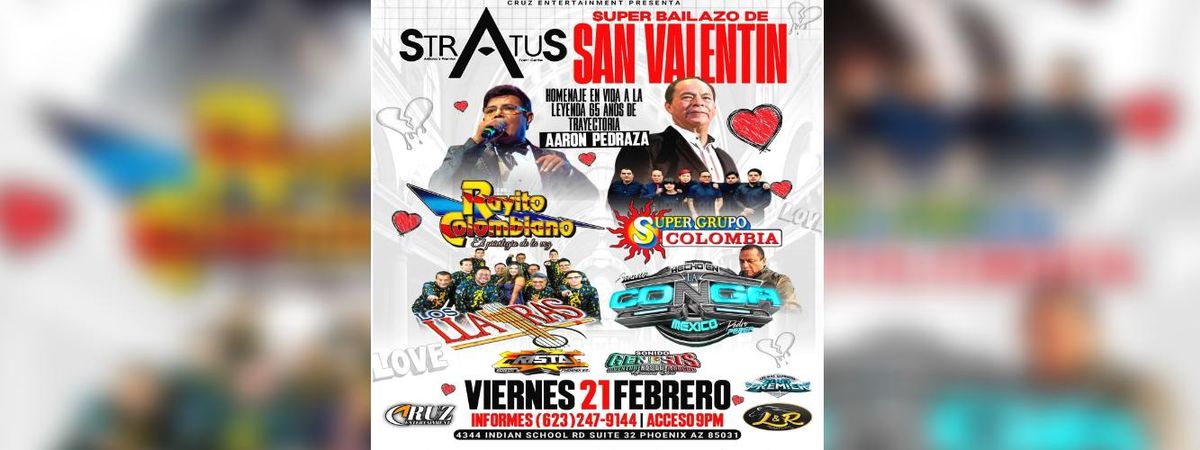 SUPER BAILAZO DE SAN VALENTIN CON RAYITO COLOMBIANO, SUPER GRUPO COLOMBIA & M\u00c1S