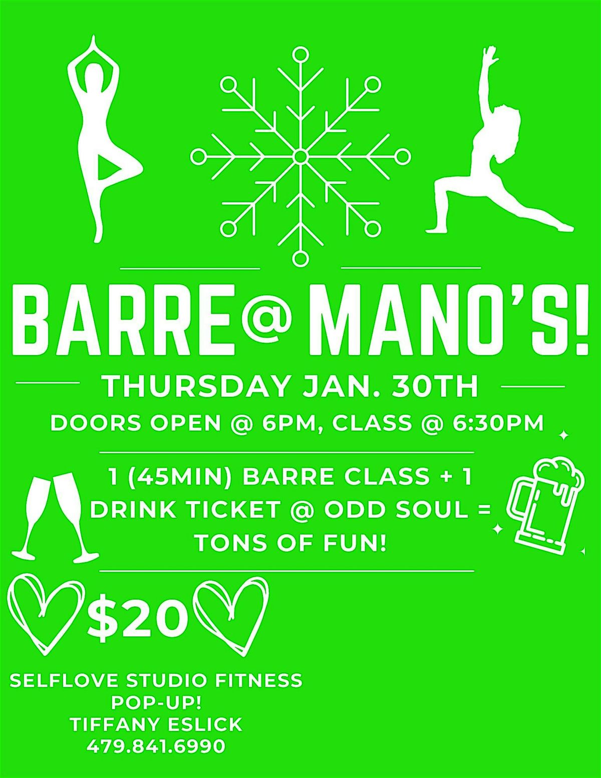 Barre @ Mano's! #2 (Jan. 30)