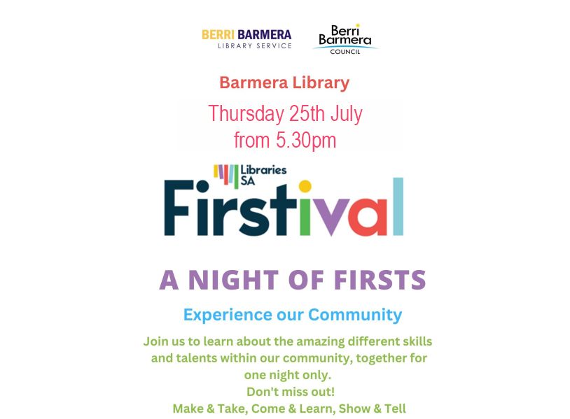 Berri Barmera Council - Firstival @ The Barmera Library