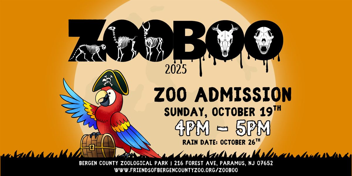 Zoo Boo 2025 (Zoo Only) Sunday Oct 19th 4-5pm