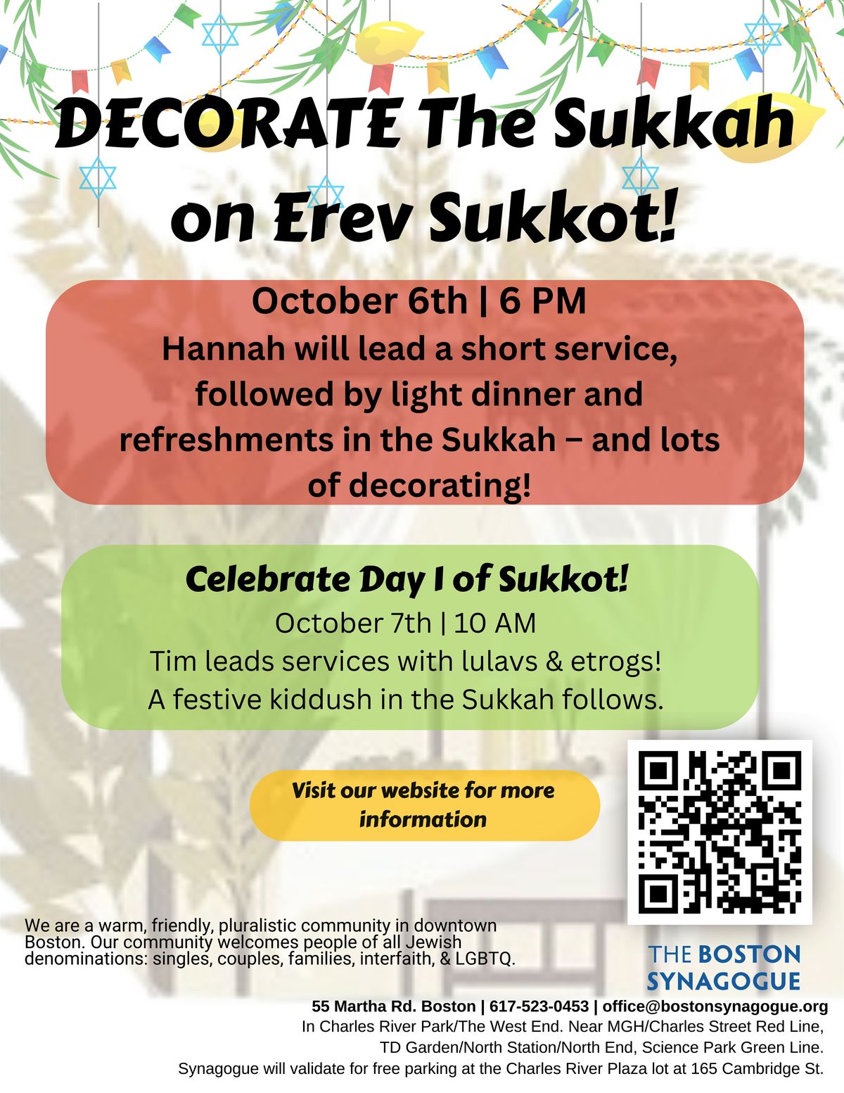 DECORATE THE SUKKAH - First Night of Sukkot with Hannah