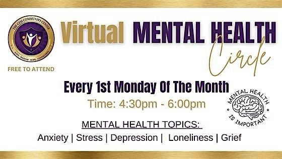 Free - Mental Health Circle: On Zoom - Feb. 3rd, 2025